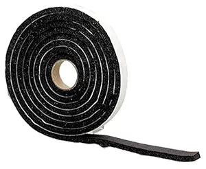 M-D Building Products 6593 Sponge Rubber Tape, 1/4-by-3/4-Inch-by-10 feet (Closed Cell), Black