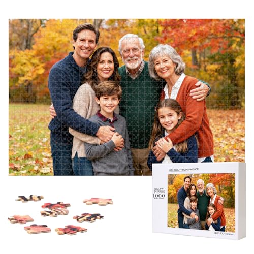 Custom Puzzle 1000 Pieces,Personalized Puzzle from Photos, Customized Puzzle for Family, Christmas, Pet, Birthday, Wedding Gift(1000-horizontal)