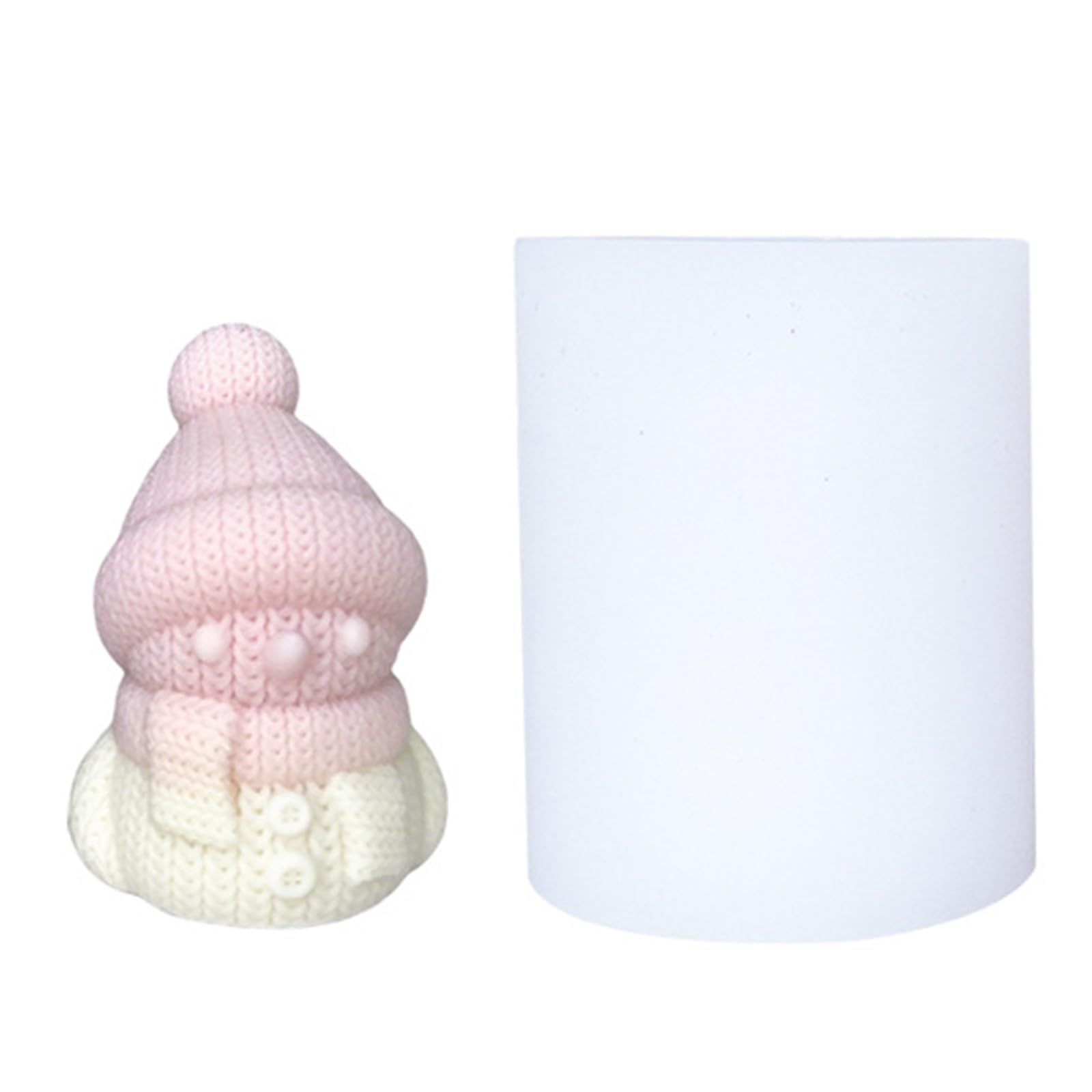 Jazuaiao Multicolor Food Grade Silicone Snowman With Knitted Pattern For Craft Soap Making Project Snowman Silicone