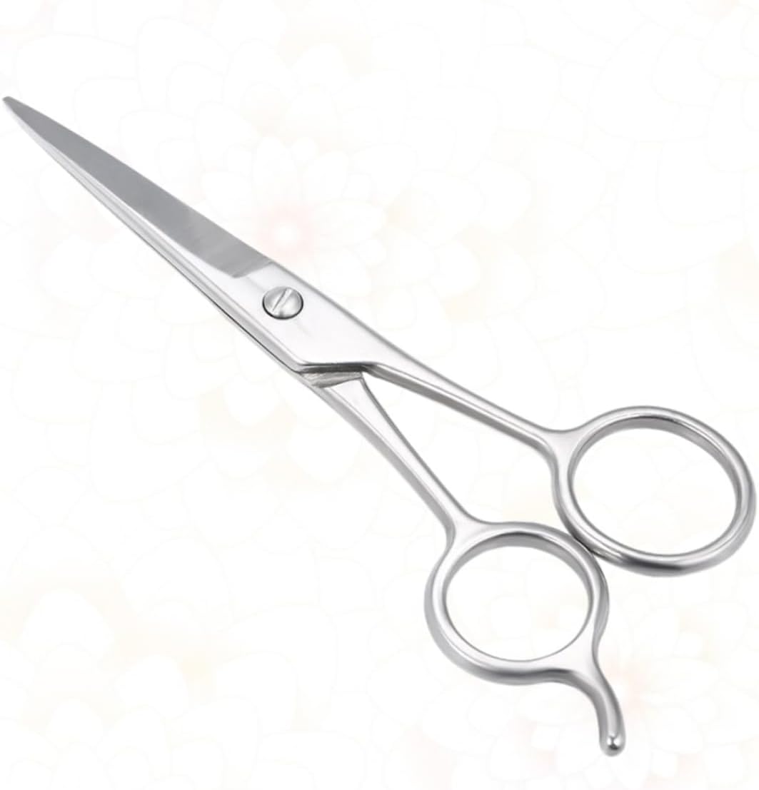Stainless Steel Beard and Eyebrow Scissors 6-inch Professional Hairdressing Scissors for Men and Women for Beard Trimming Eyebrow Shaping and Daily Grooming