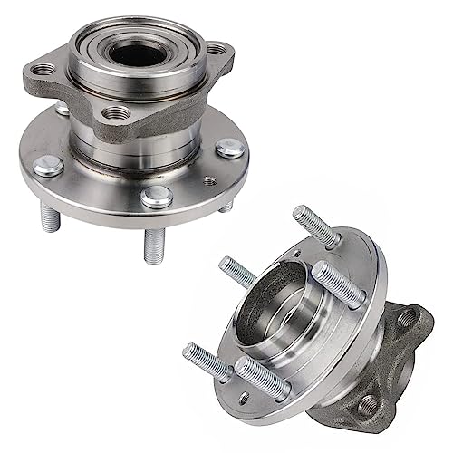 Image of Detroit Axle - AWD Front Steering Knuckles w /Hub + Rear Wheel Hub Bearings Replacement for 2007-2015 Mazda CX-9