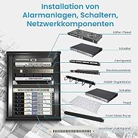 Extralink Serverschrank 19 Zoll 15HE – Netzwerkschrank 450mm Tiefe zur Wand- oder Standmontage, Traglast 100 kg, gehärtete Glastür, abschließbar 180° Öffnung, schwarz – für Heimnetzwerk & IT-Geräte – Ansicht 7