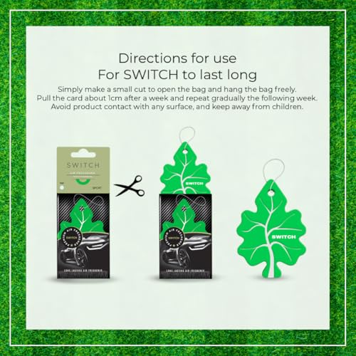 Image of SWITCH Car Air Freshener + Screen Cleaning Cloth Combo | Sport Fragrance Car Perfumes Luxury Hanging Perfume | Long Lasting Aroma | Refreshing Smell | Car Accessories Interior (Pack of 1)