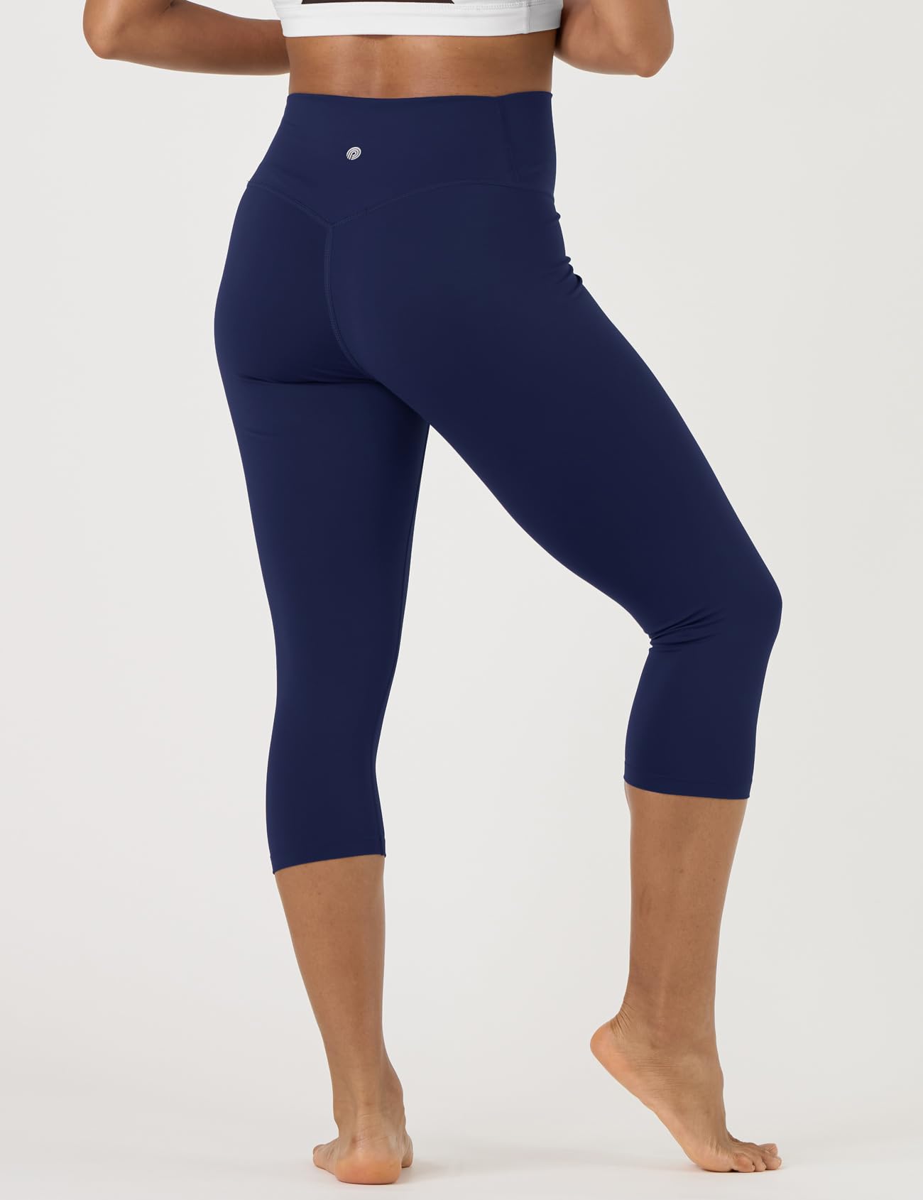 LAPASA Leggings Sportivi Capri Donna 3/4 L02A1/B1 - Pantaloni Yoga Vita Alta Elasticizzati Allenamento Corsa Spinning Palestra Fitness Zumba Push Up