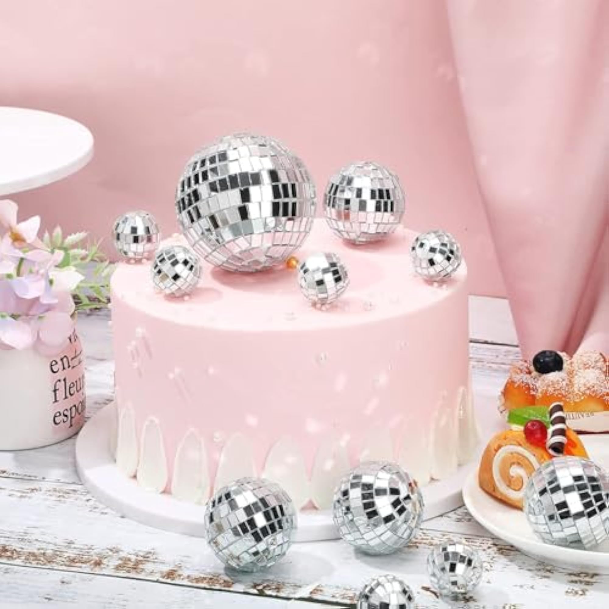 Hanging Mirror Disco Balls - 15 Pcs Reflective Glass Balls for Party & Holiday