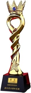 Trophy Gold Plated Resin Crown Trophy Customization Company Annual Meeting Award Trophy Free Lettering