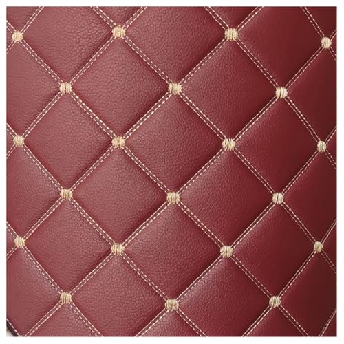 Rénover un canapé abîmé avec le tissu cuir synthétique vinyle rouge vin