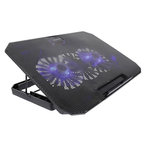 Soporte refrigerado para laptop Gadpiparty de 14 a 15,6 pulgadas, con malla metálica grande, diseño silencioso para gaming miniatura 1