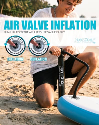 Image of FunWater Inflatable Ultra-Light Stand Up Paddle Board for All Skill Levels with Premium SUP Paddleboard Accessories,Non-Slip Comfort Deck for Youth & Adults
