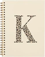 Vista 23 de Bnwepo Initial Leopard Letter T Notebook Journal, Preppy Bow Monogrammed Monogram Gifts for Women, Monogram Notebook Journal, Personalized Notebook