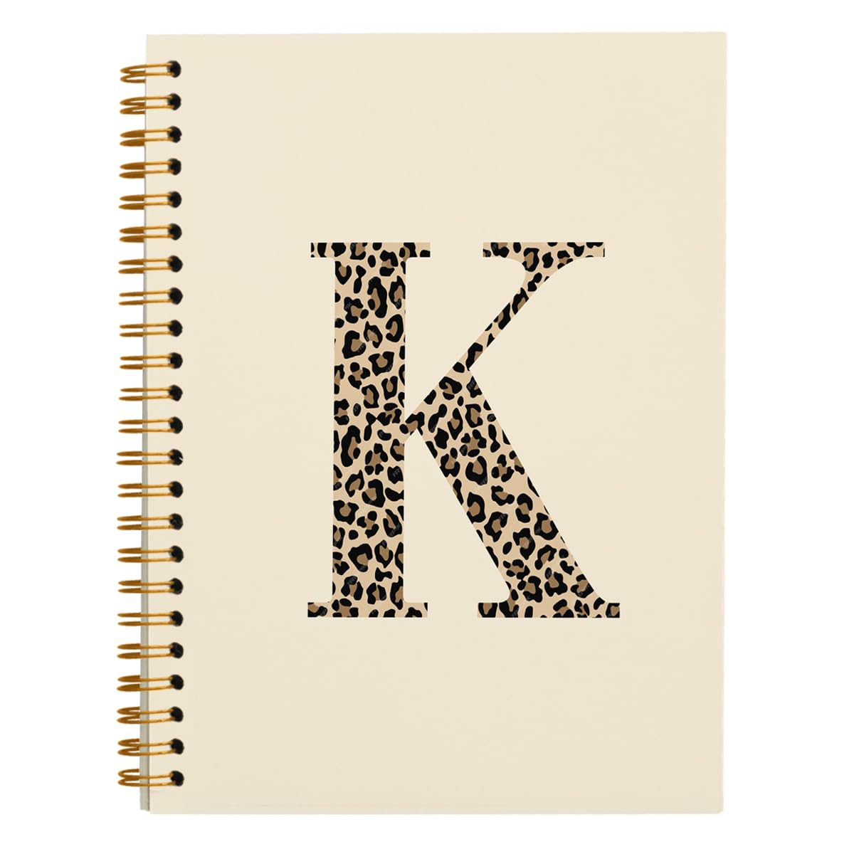 Bnwepo Cute Preppy Cheetah Leopard Initial Notebook Journal Diary K, Preppy Cute Notebook Leopard Cheetah Supplies for School,College,Work,Teen Girls