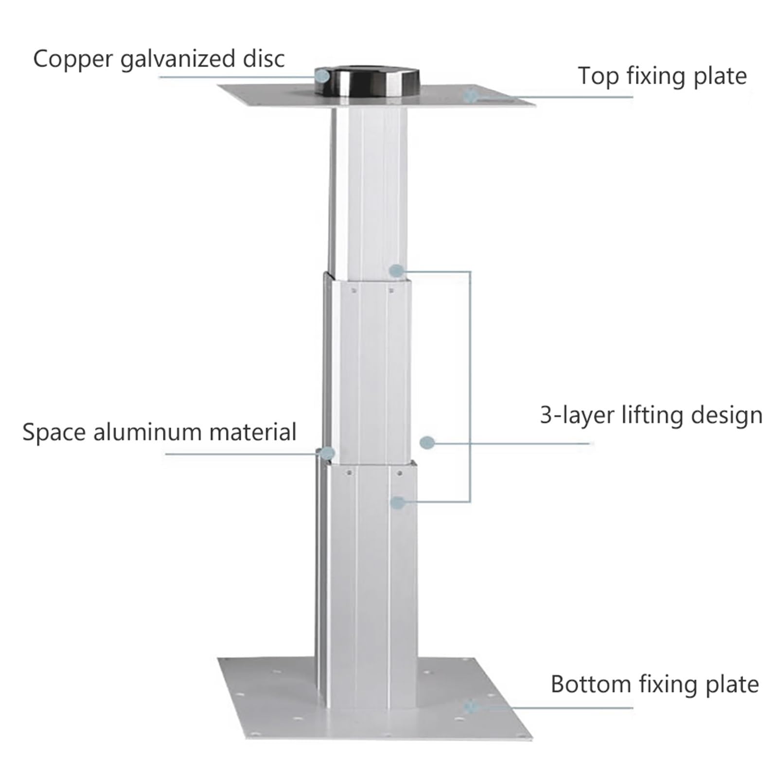Table élévatrice électrique Max 80 kg plate-forme élévatrice 310-710mm for hauteur de réglage automatique avec poignée 1 pièces (Size : TTM310-C)