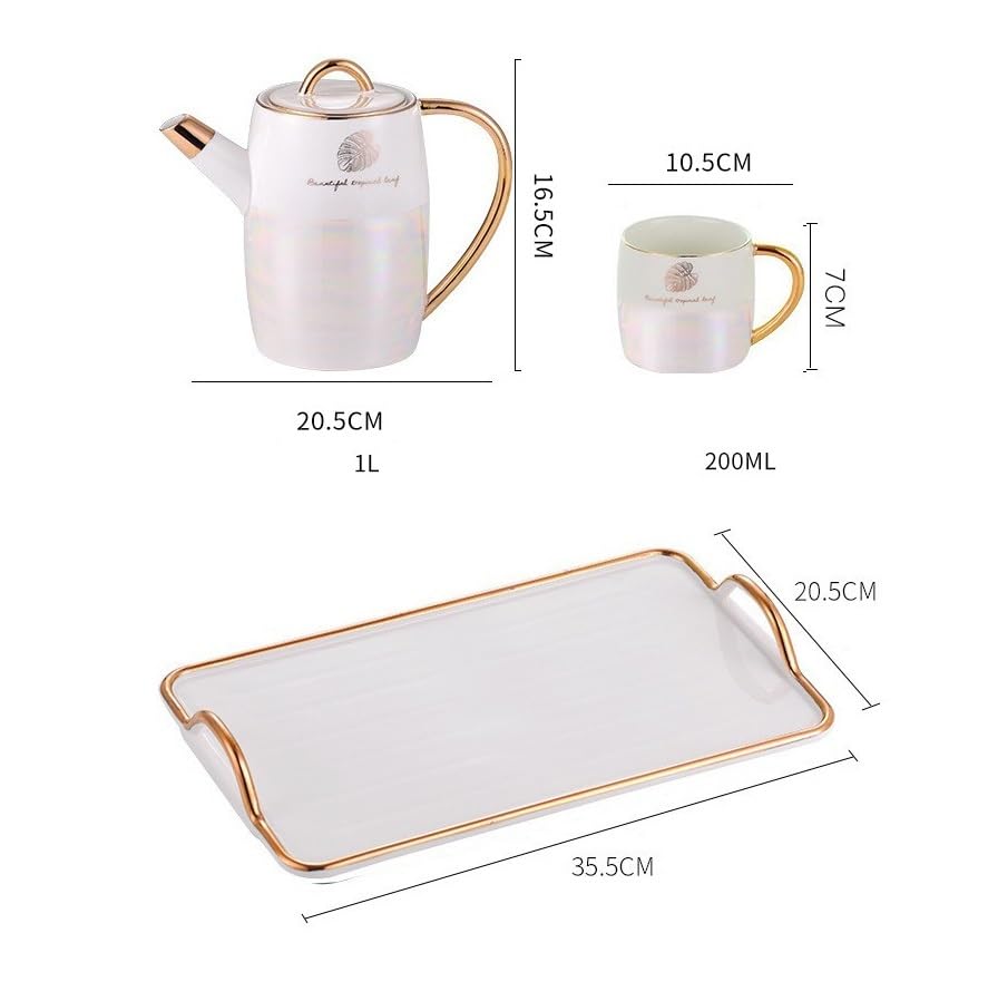 Service à thé céramique anti-goutte avec carafe eau pour table propre