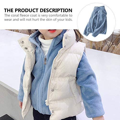 KESYOO Casaco de Lã para Meninas Fuzzy Casaco Infantil Sherpa Casaco Quente de Inverno para Crianças