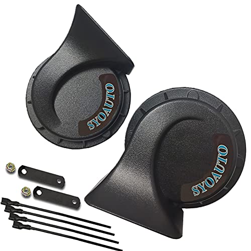 SYOAUTO Car Horn Auto Horn 12V Horn Waterproof High Low Tone Universal