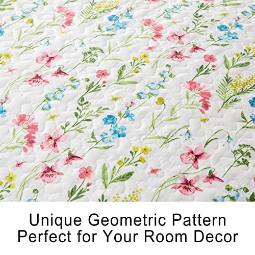 Mooreeke 3 Pieces Microfiber Lightweight Quilt Set King Size Reversible Quilted Bedspreads With Shams Stitching Coverlet Bedding Set Blanket For King/Cal King Size Bed 90 X 104 Inches #TOP3