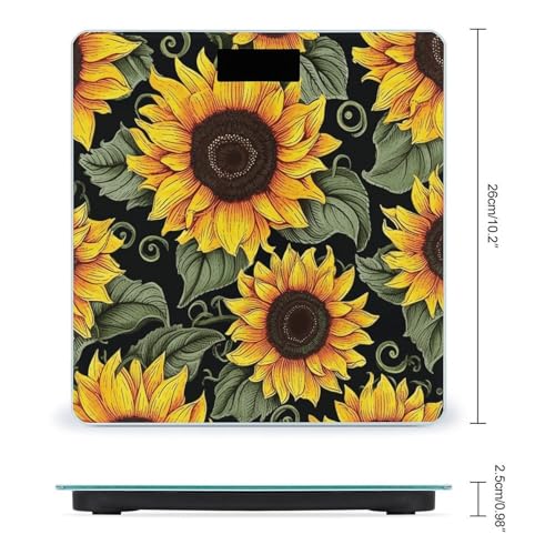 Báscula Digital de Baño Floral Sunflower 26 x 26 cm miniatura 2