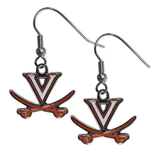 NCAA Siskiyou Sports Womens Virginia Cavaliers Chrome Dangle Earrings One Size Team Colors