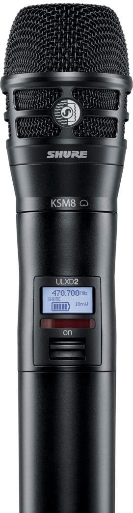Shure ULXD2/K8B Wireless Handheld Microphone Transmitter with Interchangeable KSM8/B Cartridge, G50 Band