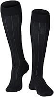Vista 11 de Touch Calcetines de vestir para hombre, compresión graduada, ropa casual de negocios, hasta la rodilla, recuperación de apoyo muscular, negro