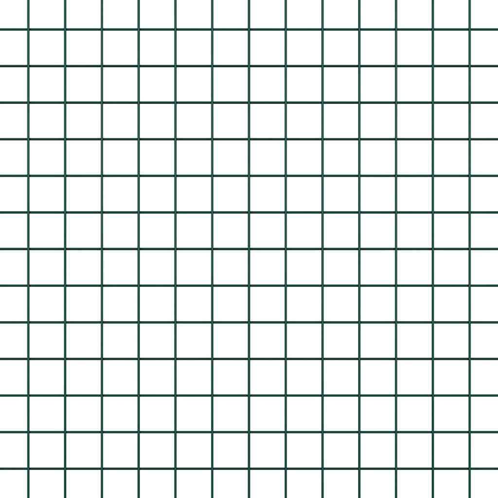 Wytrzymałe ogrodzenie ogrodowe, zielone, 1,2 x 25 m, stal, odporna na promieniowanie UV, warunki atmosferyczne, do ogrodu i na taras, ochrona przed korozją, łatwy montaż