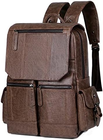 [JVOK] レザーリュック ビジネスファッション 防水 大容量 通勤 学生 男女兼用 [並行輸入品]