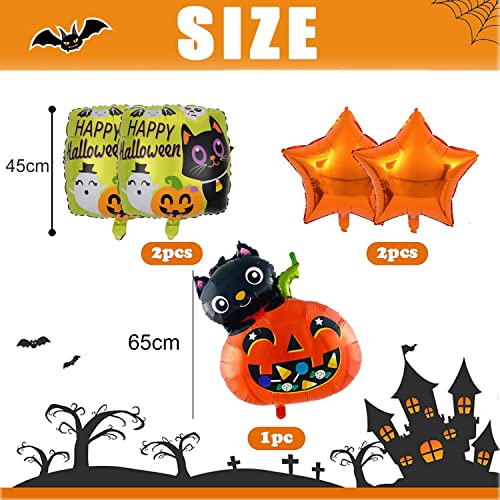 5 palloncini a forma di zucca di Halloween