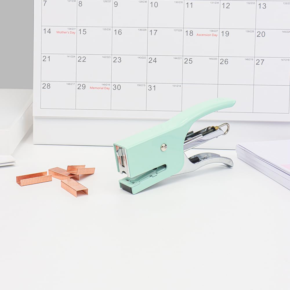 Mint Green Plier Stapler with #10 Staples Set - Image 2