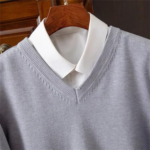 Cashmere Blend Men's Knit Sleeveless Golf Vest Sweater Winter Clothes V-Neck Jersey3