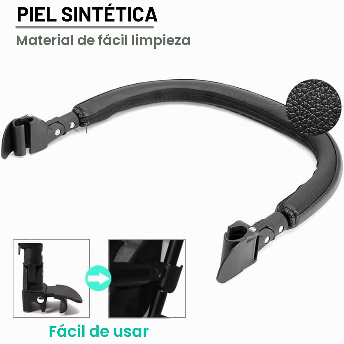 Barra de seguridad Compatible con babyzen Cochecito YOYO2 y YOYO serie, Cuero sintético