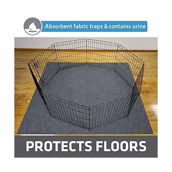 Drymate-Dog-Playpen-Mat-AbsorbentWaterproofNon-SlipMachine-Washable-XL-Size-60-x-74-Reusable-Puppy-Pad-for-Training-Whelping-Housebreaking-Incontinence-and-CrateKennel-USA-Made Waterproof Dog Playpen Mat
