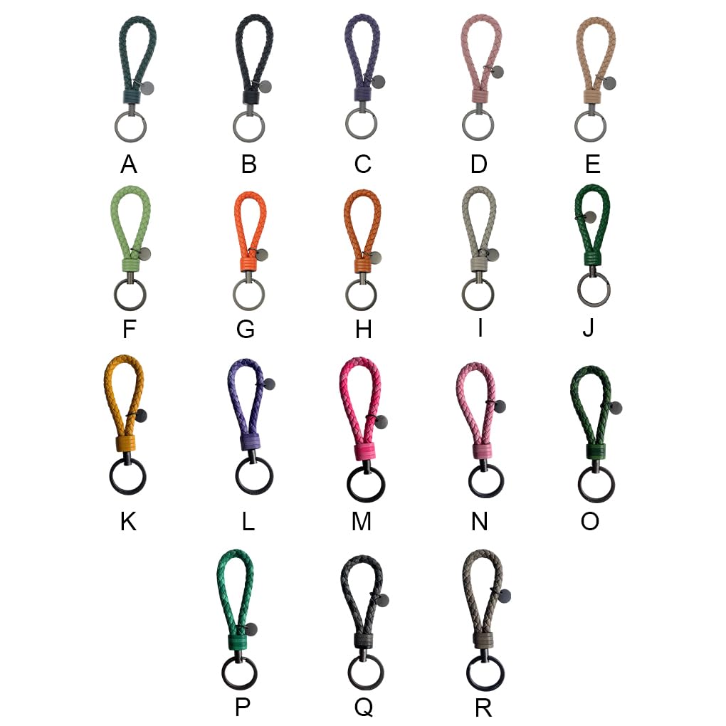 Llavero de cuerda tejida trenzada, bonito y resistente al desgaste, colgante duradero, llavero de coche, soporte de metal para verde, 3,3 x 9 cm