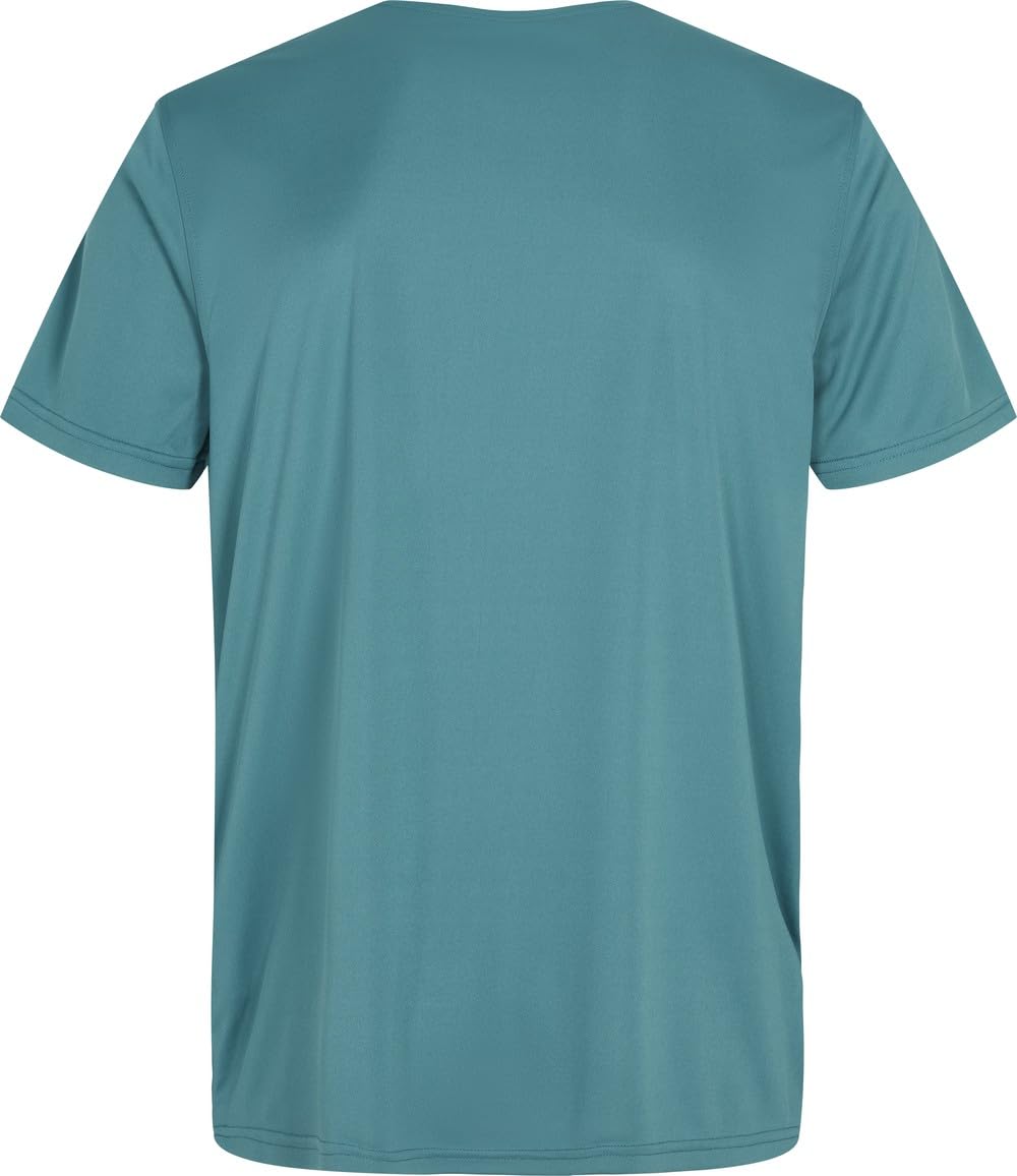 RSL - Camiseta deportiva para hombre, poliéster, elástica, de secado rápido, Volga Lagoon, L