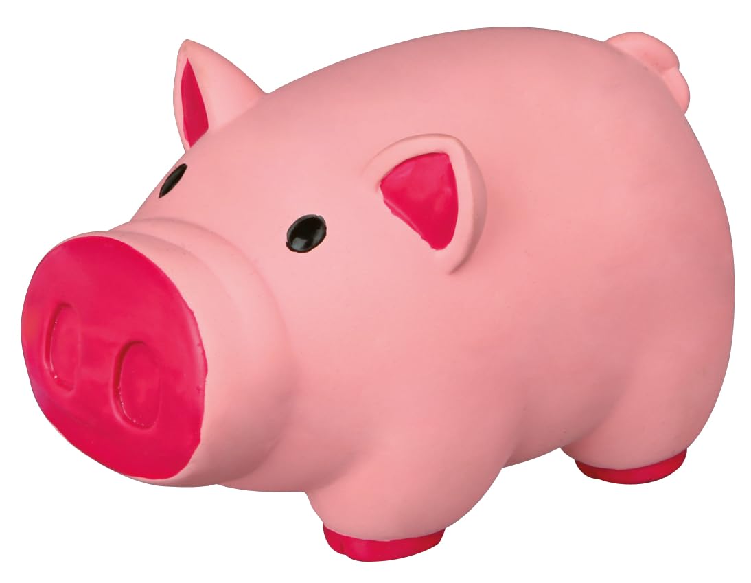 TRIXIE Bristly Pig Latex Toy for Dogs, 11 cm - Interactive Training & Play Toy, Healthy Activity, Sound Feature, Polyester Fleece Filling (Multiple Color, Get Any 1 Color)