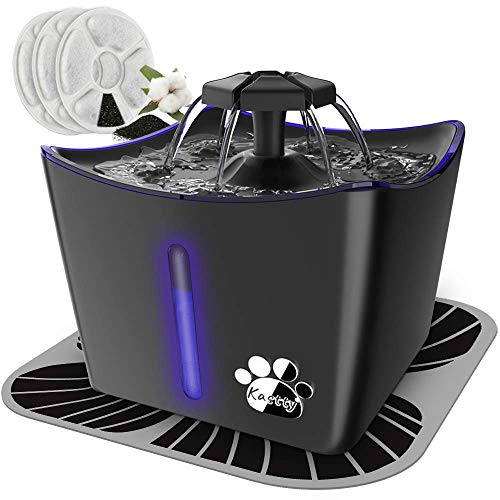 Kastty Cat Fountains, Dog Water Fountain, Automatic Water Dispenser for Cats, Whisper Quiet, 3L/101oz Cat Drinking…