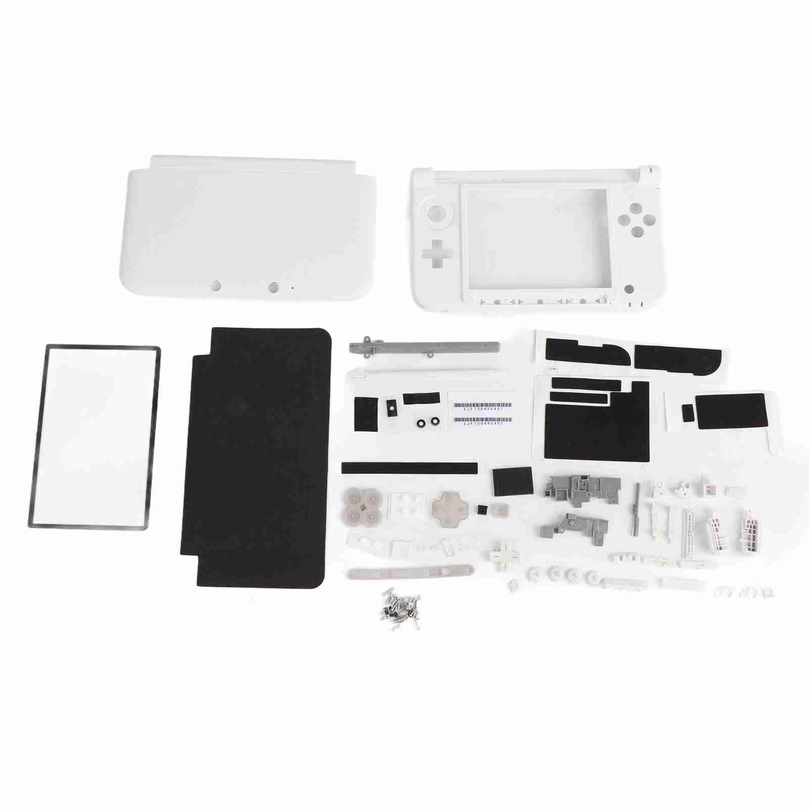 Kit de Remplacement de Réparation Complète de Boîtier 3DS XL pour Systèmes Complets de Réparation Rouge Bleu Blanc (Blanc)