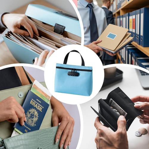 Bolsa bancaria bloqueable para proteger documentos y evitar la pérdida de dinero y joyas 5