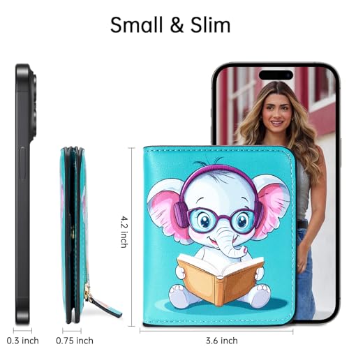 Toughergun Wallet Women Rfid Blocking Small Compact Bifold Luxury Leather Pocket Wallet Ladies Mini Purse with ID Window2