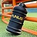 FUNUS Big Water Bottle BPA Free Half Gallon Water Bottle Jug Reusable Water Bottle for Men Women Fitness Sport Gym Outdoor Climbing (Black, 2.2L)
