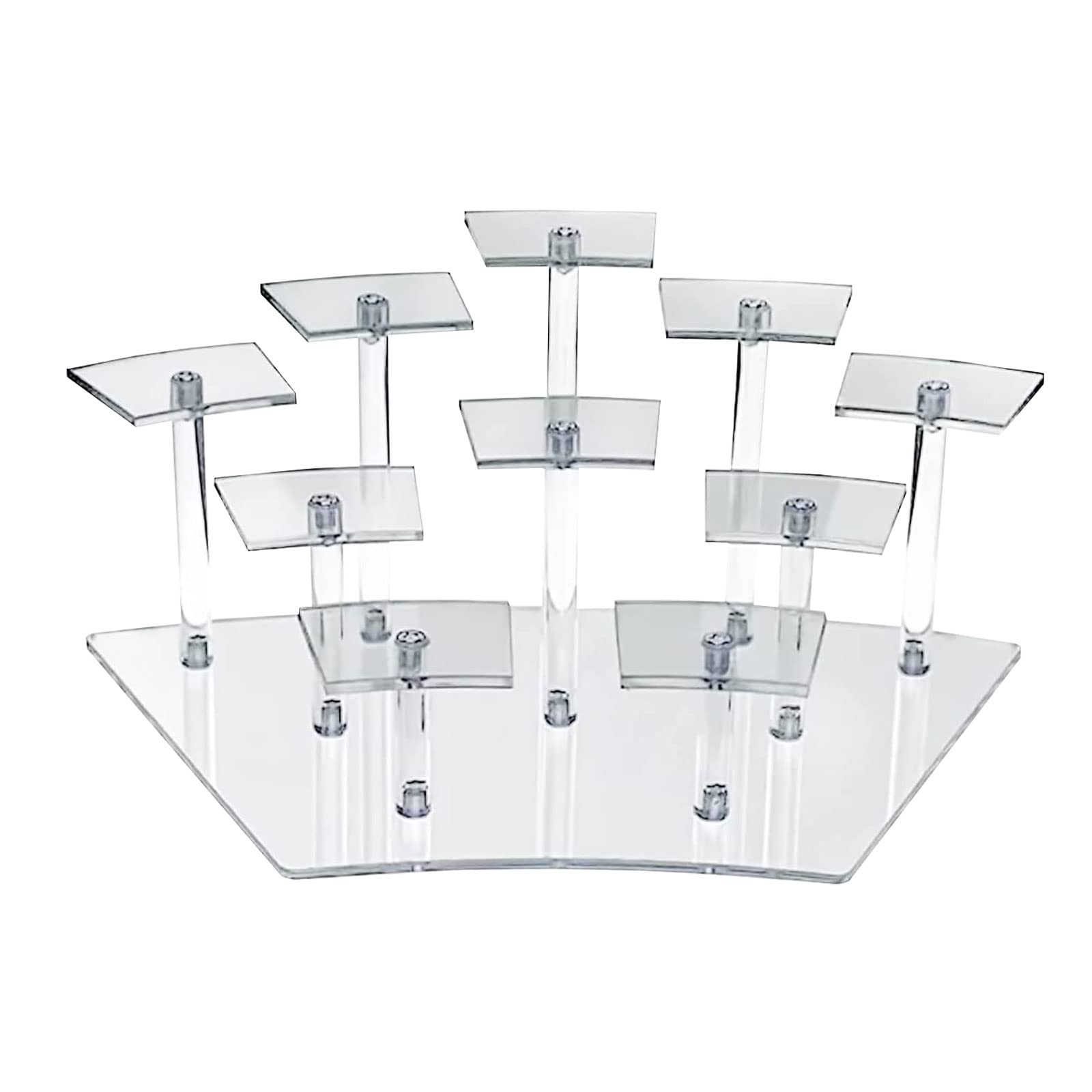 Mumisuto Espositore In Acrilico Trasparente 10 Strati Display per Torte, Trucco, Profumi, Oggetti Da Collezione, Rossetto (Trasparente)