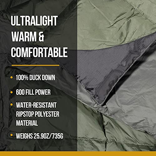 OneTigris Down Camping Blanket for Cold Weather Packable Puffy Backpacking Lightweight Quilt Hiking Gardening Travel Beach Picnic - Image 4