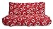 MFG 2-teilige Hollywoodschaukel Auflage Ella, 160 x 50 x 10 cm, rot mit weißen Kreisen