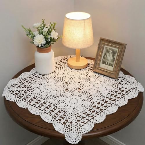 Xthrotsenk White Cotton Crochet Doilies