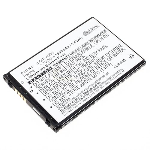 cellePhone batería Li Ion Compatible con LG GM750 Laya / GT540 Optimus / GW620 / P500 Optimus One (reemplazado LGIP 400N)