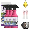 Fast-Acting Heavy-Duty Grill Degreaser Spray, Bbq Grill Cleaner Spray for Outdoor Grills, All Purpose Heavy Duty Cleaner for Burnt Food & Stubborn Grease (3pcs)