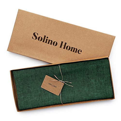 image for Solino Home Linen Table Runner 144 Inches Long - Athena, 100% Pure Lin