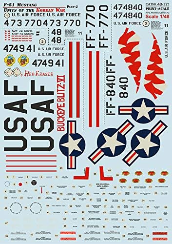Print Scale 48-171 F-51 Mustang. Units of The Korean War Part 2 1:48