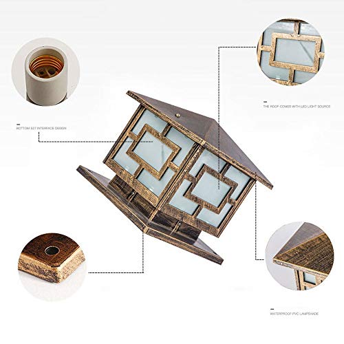 Lanterne extérieure étanche E27 avec traitement anti-rouille pour jardin