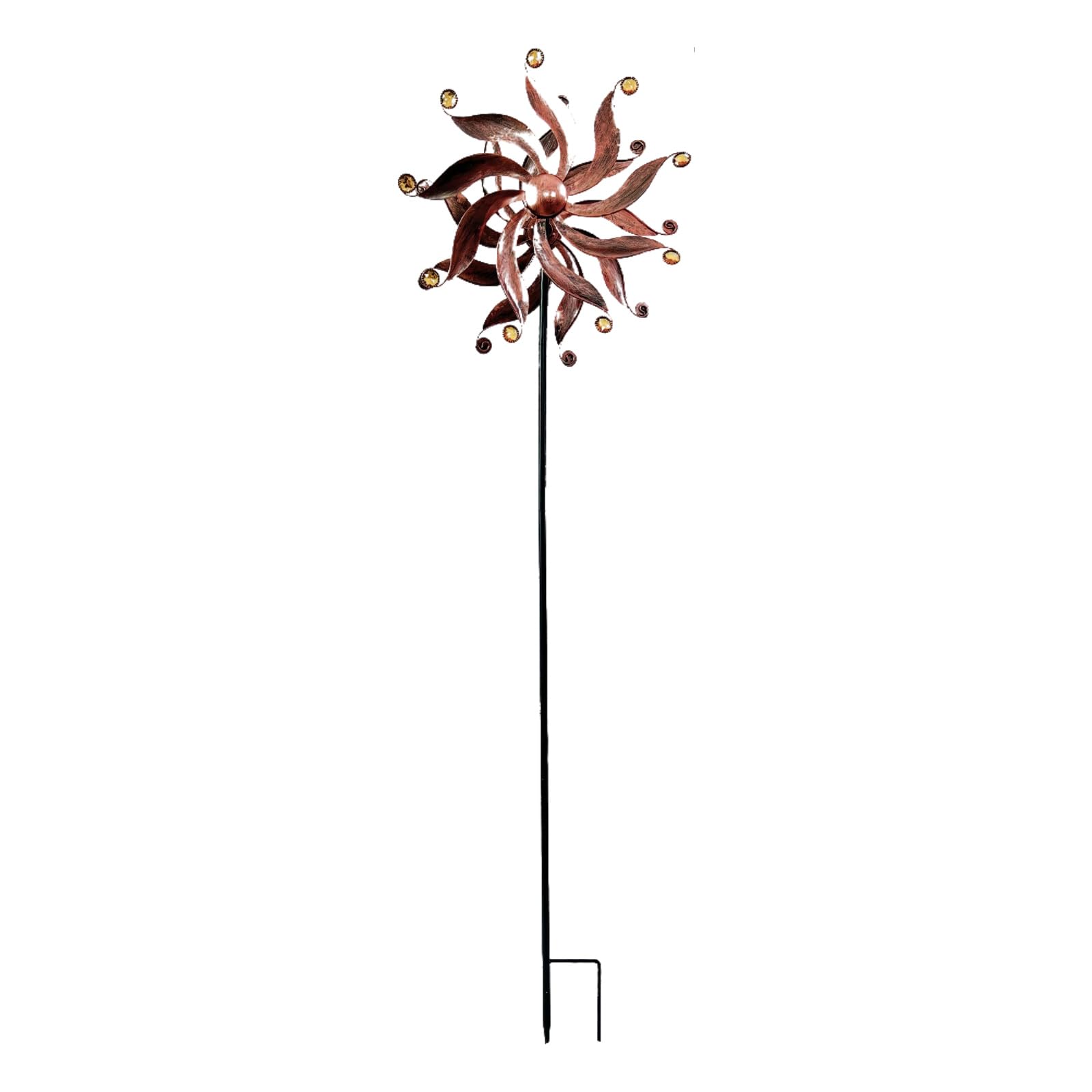 Decorative Metal Winds Spinner Windmill Sculpture for Lawns Landscape Outdoor Gardens Rotating Art Yard Sculpture Colorful Metal Winds Sculptures Outdoor