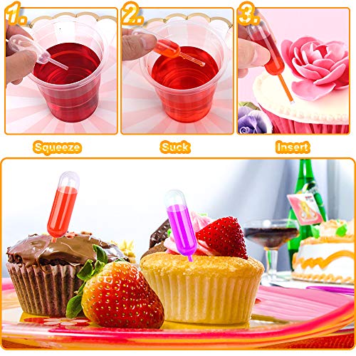 Teenitor Plastic Pipettes Squeeze Dropper Disposable 4Ml 100Pcs/Set Mini Flavor Injector For Chocolate Strawberries Ice Cream Mini Cakes #TOP4